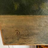 Old portrait signed Dumas