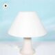 Bohemian table lamp from the 60s/70s, with textured natural tones.