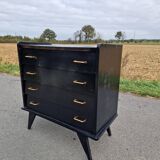 Old chest of drawers with compass feet