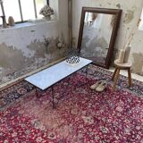 50s coffee table in metal and marble