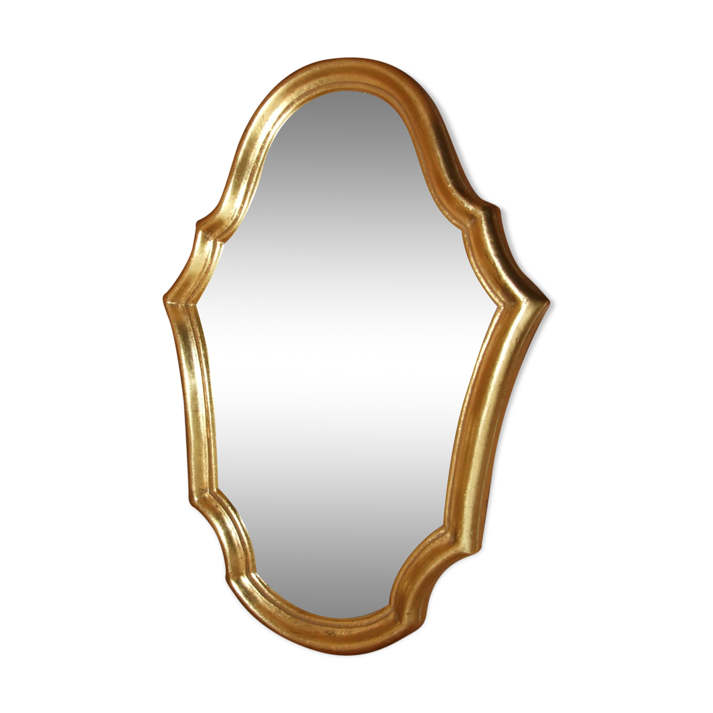 Old mirror frame in gilded wood 23x34cm