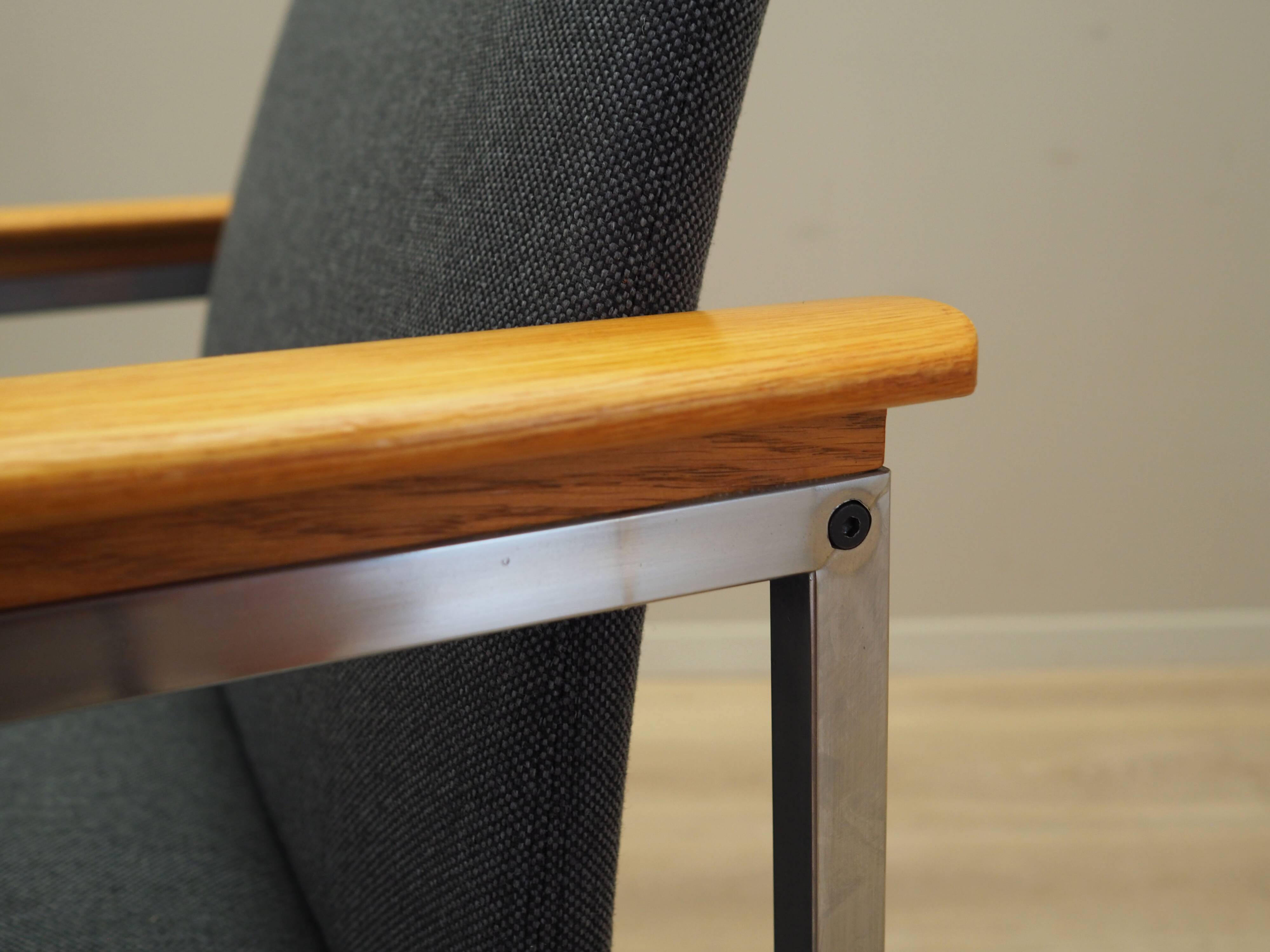 Grey armchair, Danish design, 1960s, designer: Sigvard Bernadotte, manufact