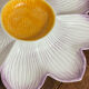 Divided plate, large ceramic flower, Italy