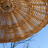 Vintage wicker pendant lamp