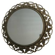 Round brass mirror from the 70s