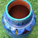 Ceramic vase baluster shape glazed terracotta