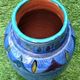 Ceramic vase baluster shape glazed terracotta
