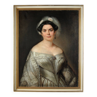 1848 Oil Portrait of a Lady