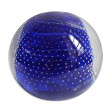 old-fashioned blue deco vintage presses papers sulphide paperweight