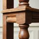 Raw solid wood shelf with 3 grooved levels