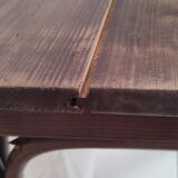 Curved wood bistro table