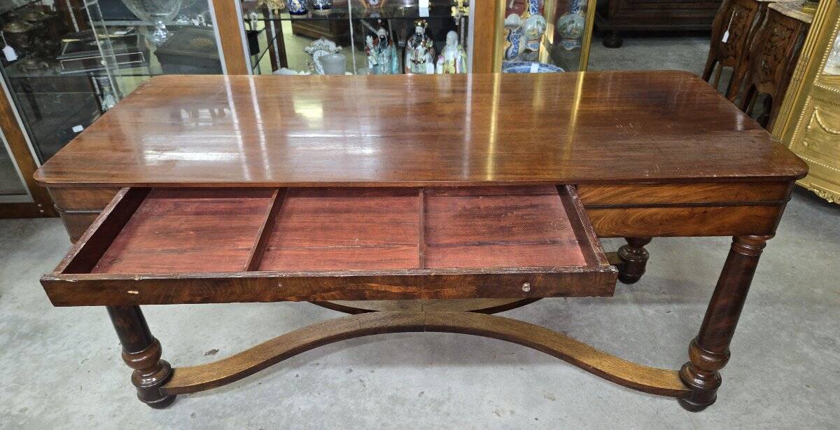 Antique Empire-style mahogany desk