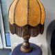 Vintage 80s wooden rustic lamp