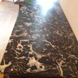 Old black marble fireplace