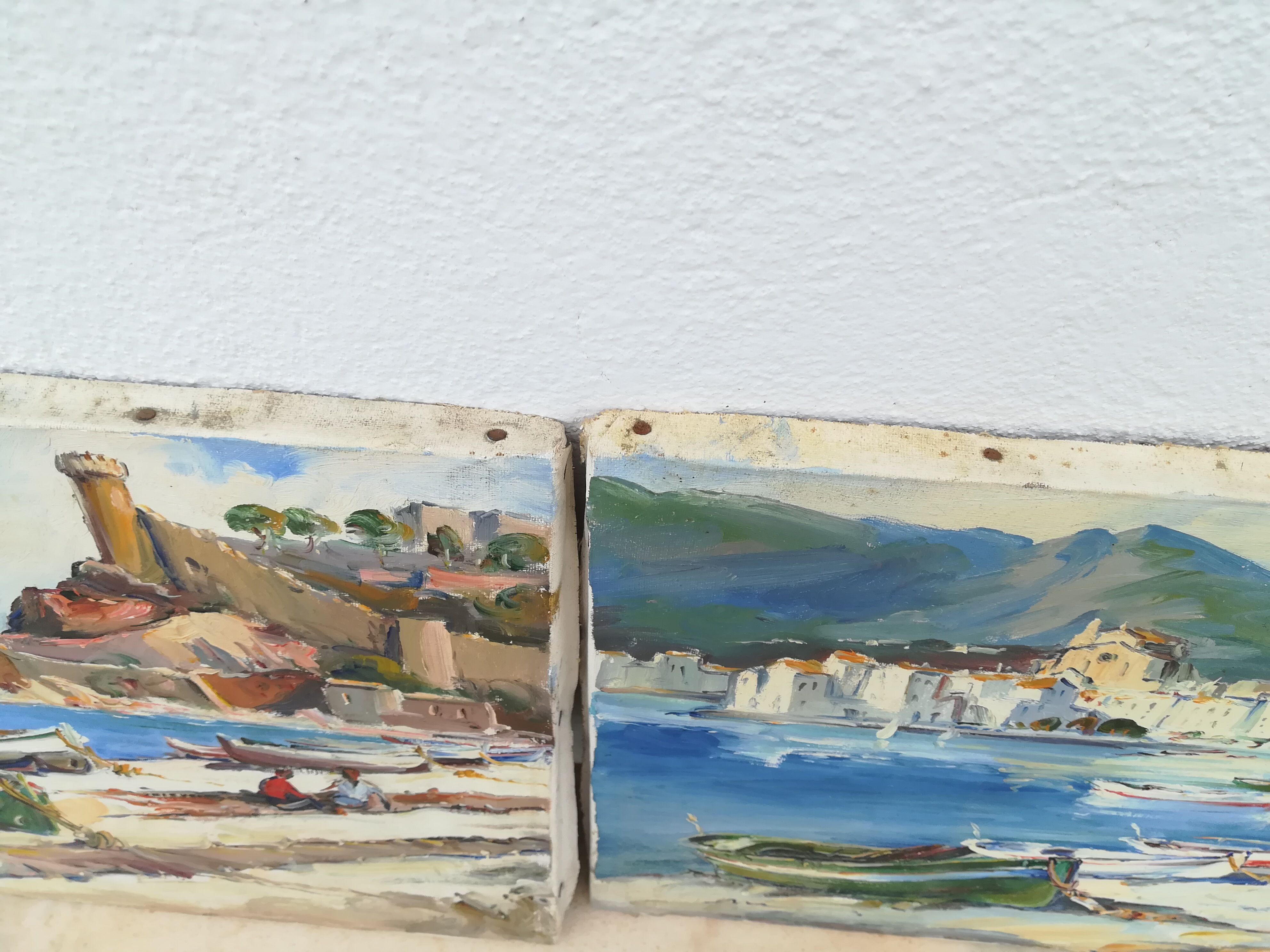 Acrylics on canvas, Cadaques and Tossa de Mar