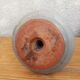 Marbled ceramic cellar rat candle holder signed