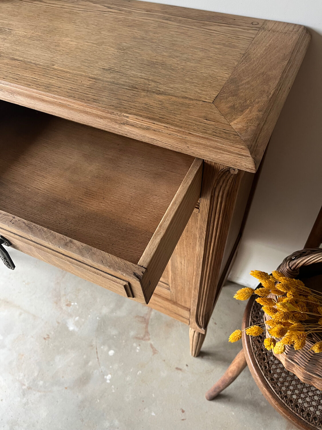 Carved oak sideboard