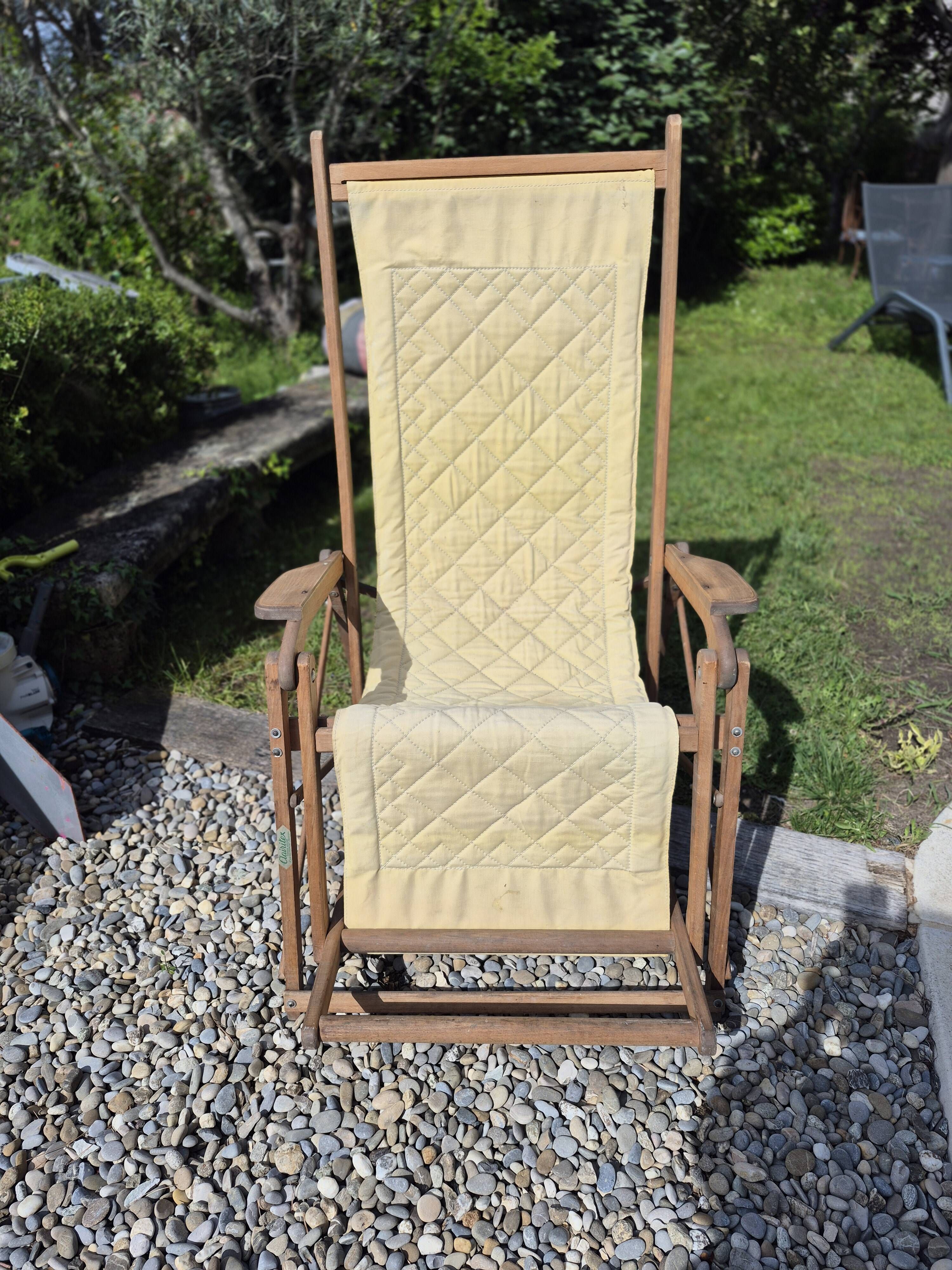Chaise longue transat année 50