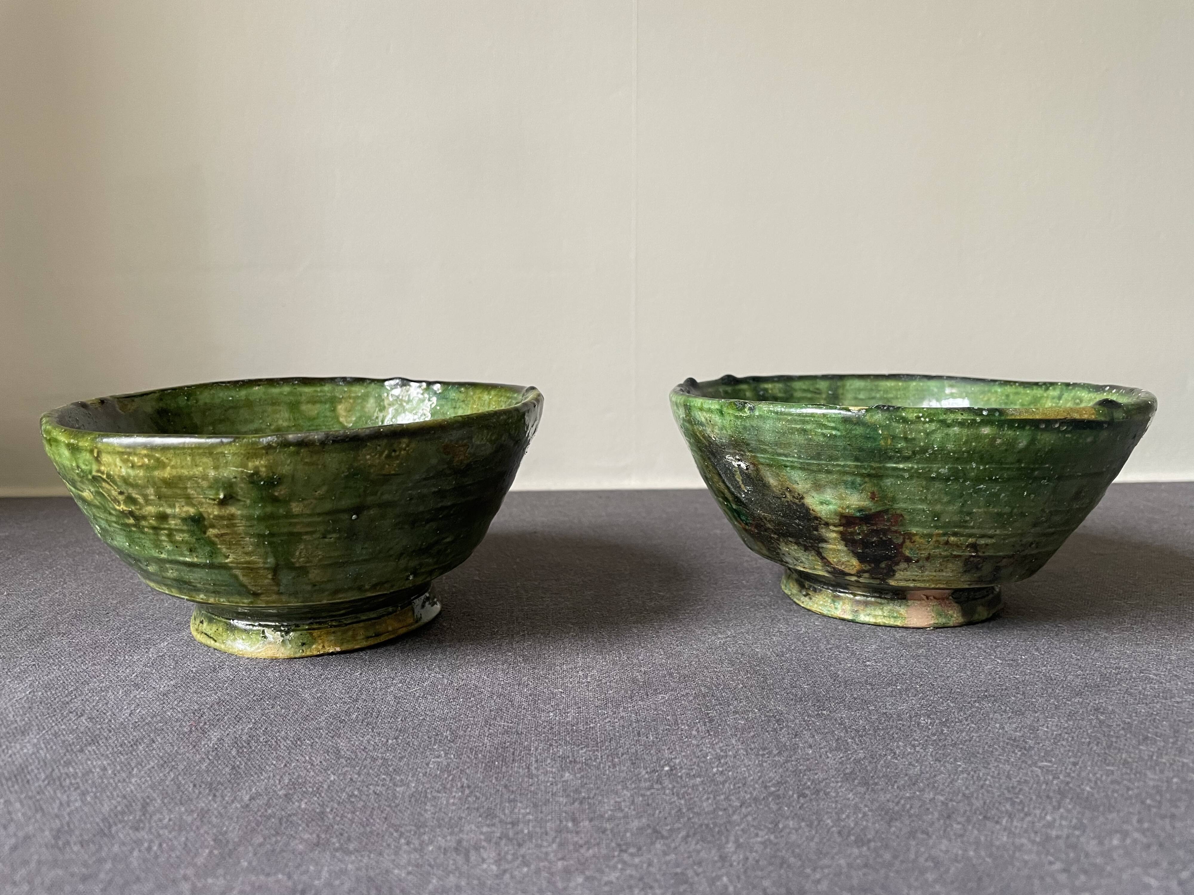 Emerald green Tamegroute bowls D14.5