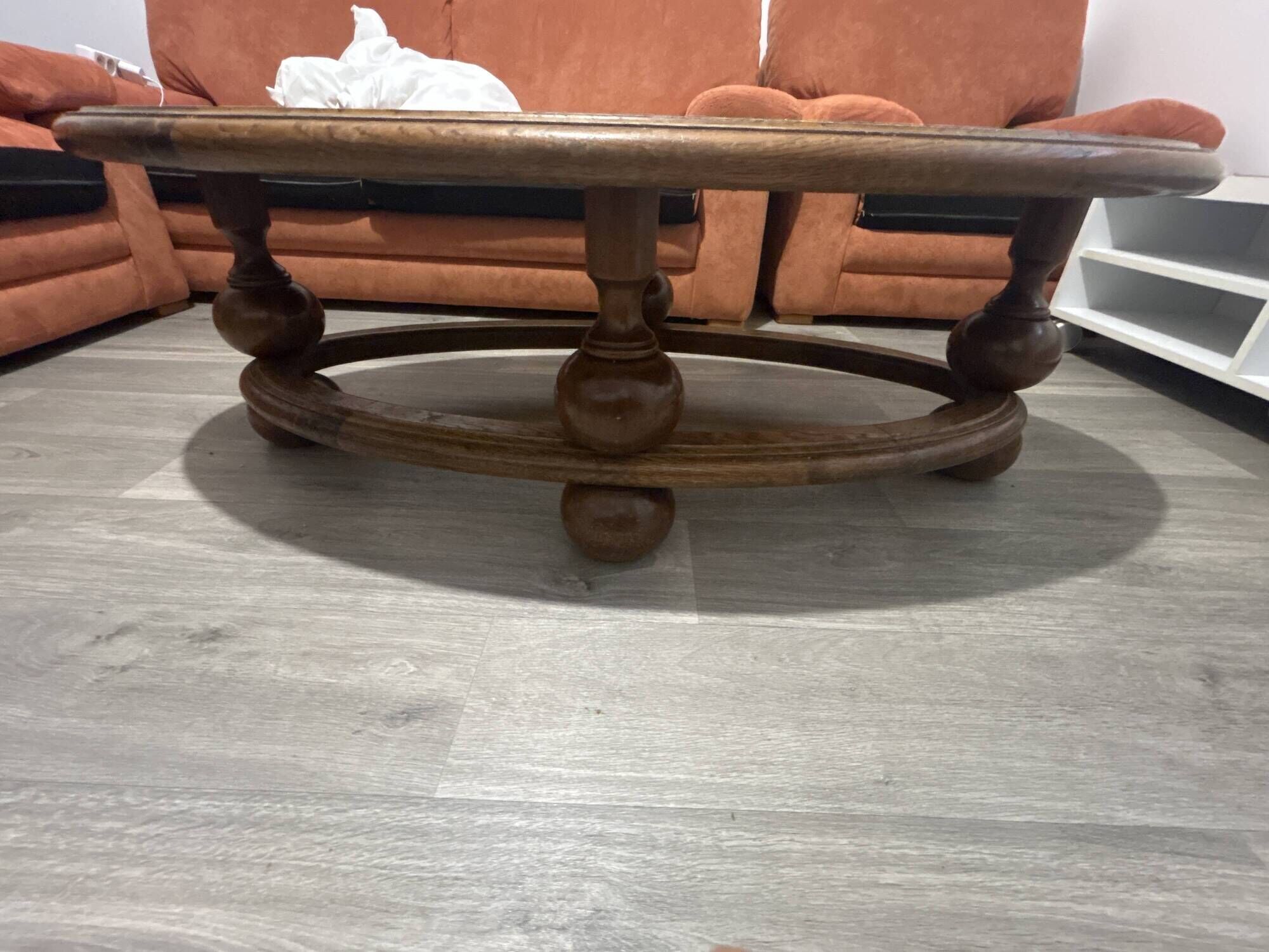 Round coffee table Roger Capron Vallauris - Model "Les Herbiers" - Diameter
