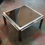 Glass and chrome coffee table
