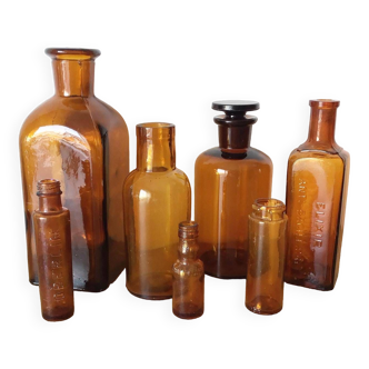 Lot of vintage apothecary bottles