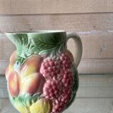 Vintage fruit slip pitcher