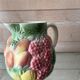 Vintage fruit slip pitcher