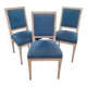 3 Chaise style Louis XVI ancienne patiné