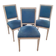3 Chaise style Louis XVI ancienne patiné