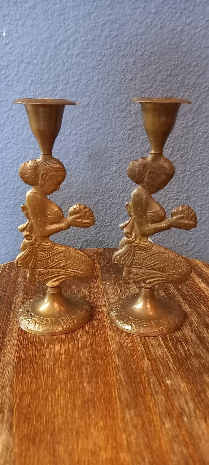 Pair of candle holders