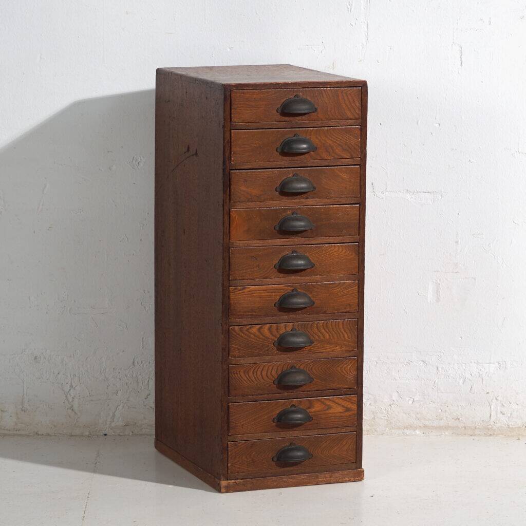 High Japanese chest of drawers with ten drawers – Showa period (c. 1950–1979)