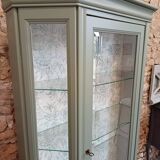 Bronze green display cabinet bookshelf