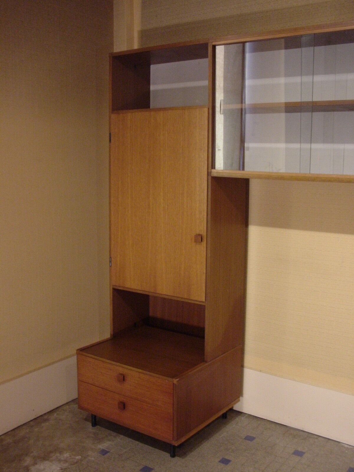 Vintage teak library