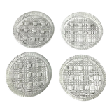 Series of 4 vintage glass coasters