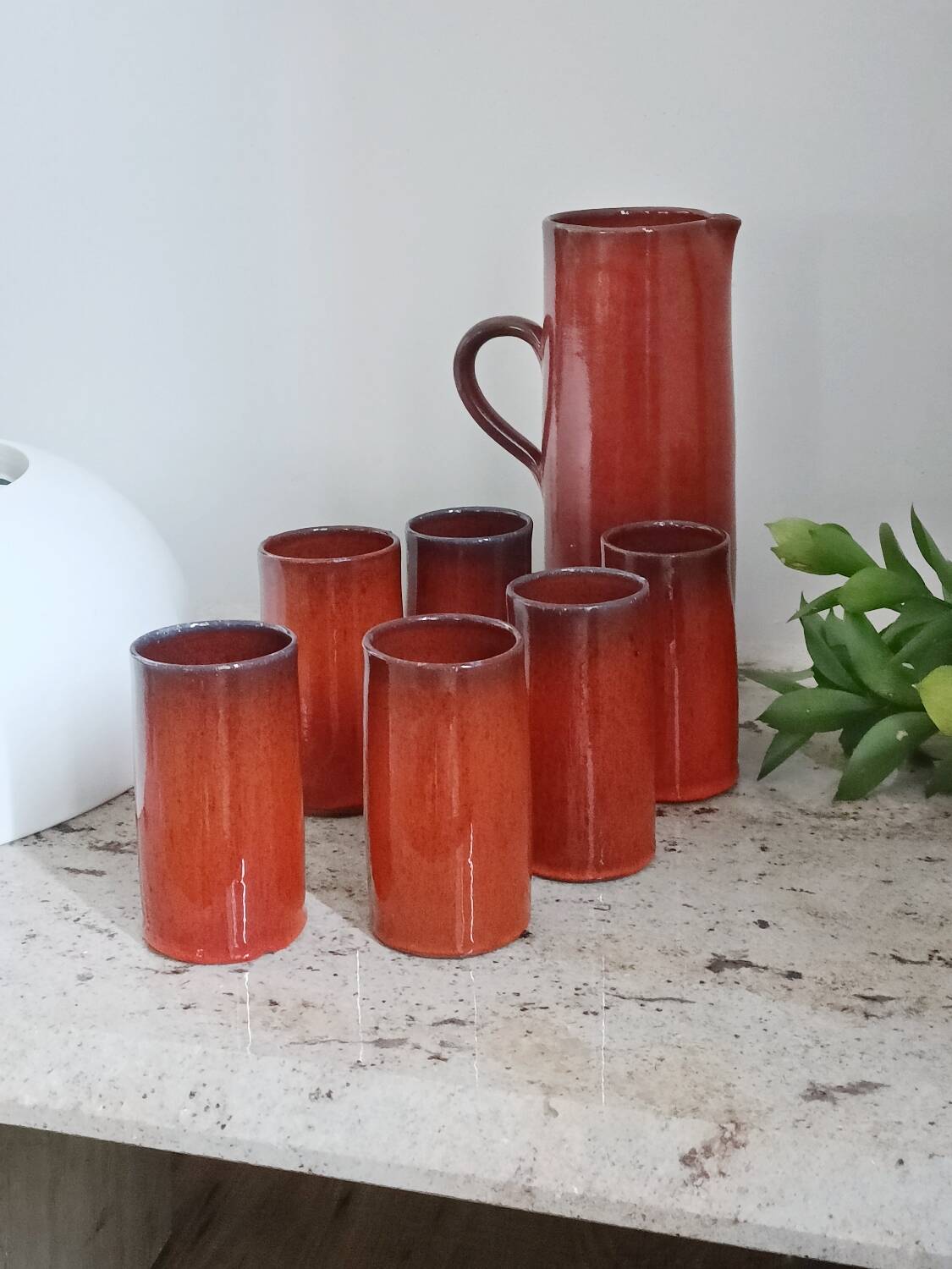 Ceramic orangeade service
