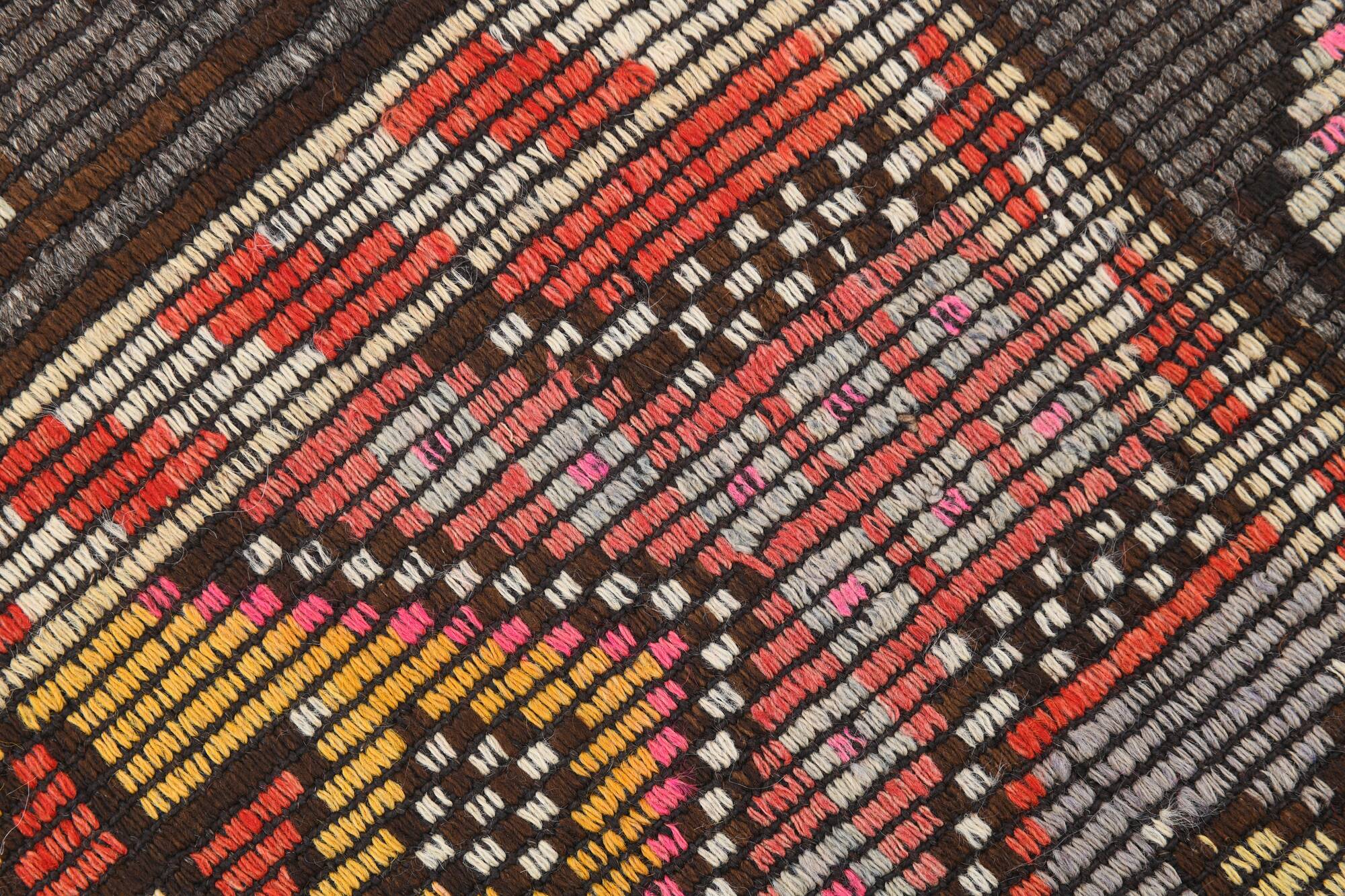 5x9 Brown Pink Antique Vintage Kilim Rug 166x78Cm SK 2402