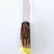 Butter dish and its vintage ceramic knife DLG Vallauris leaf shape.