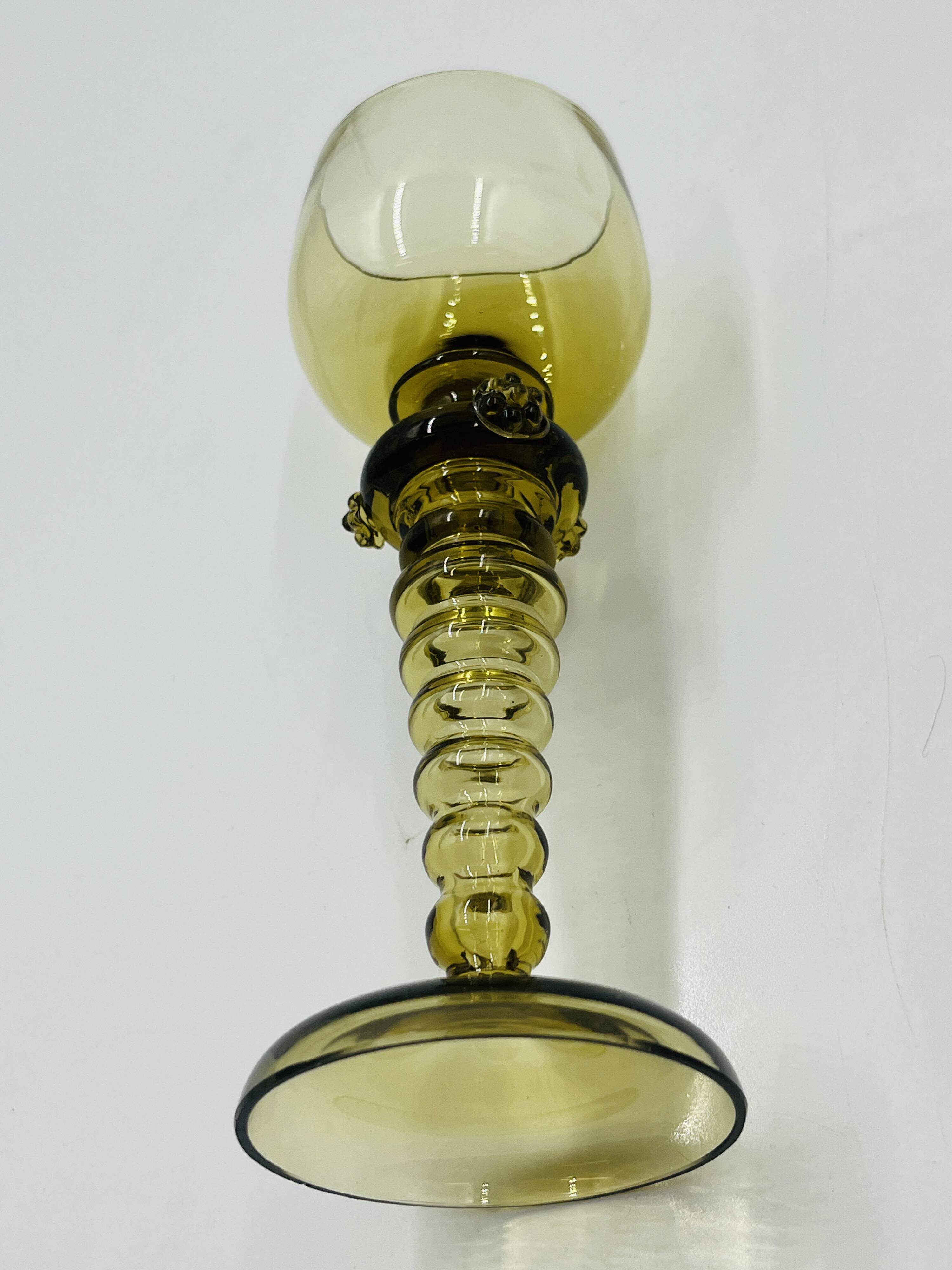 Lot de 8 verres à vin Roemer verts