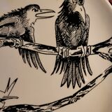Assiette corbeau humoristique gien