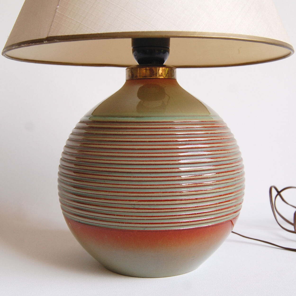 Art deco table lamp by Charles Catteau for Boch Frères Kéramis 1940s