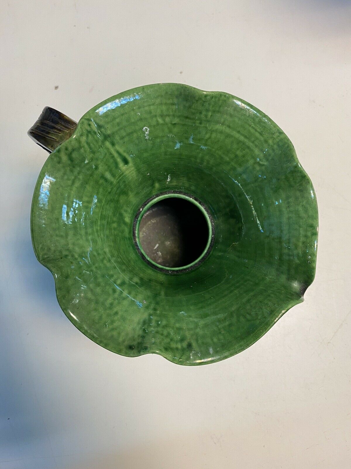 Cerenne Vallauris green pitcher vase
