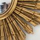 Old witch's eye mirror in gilded wood 62cm