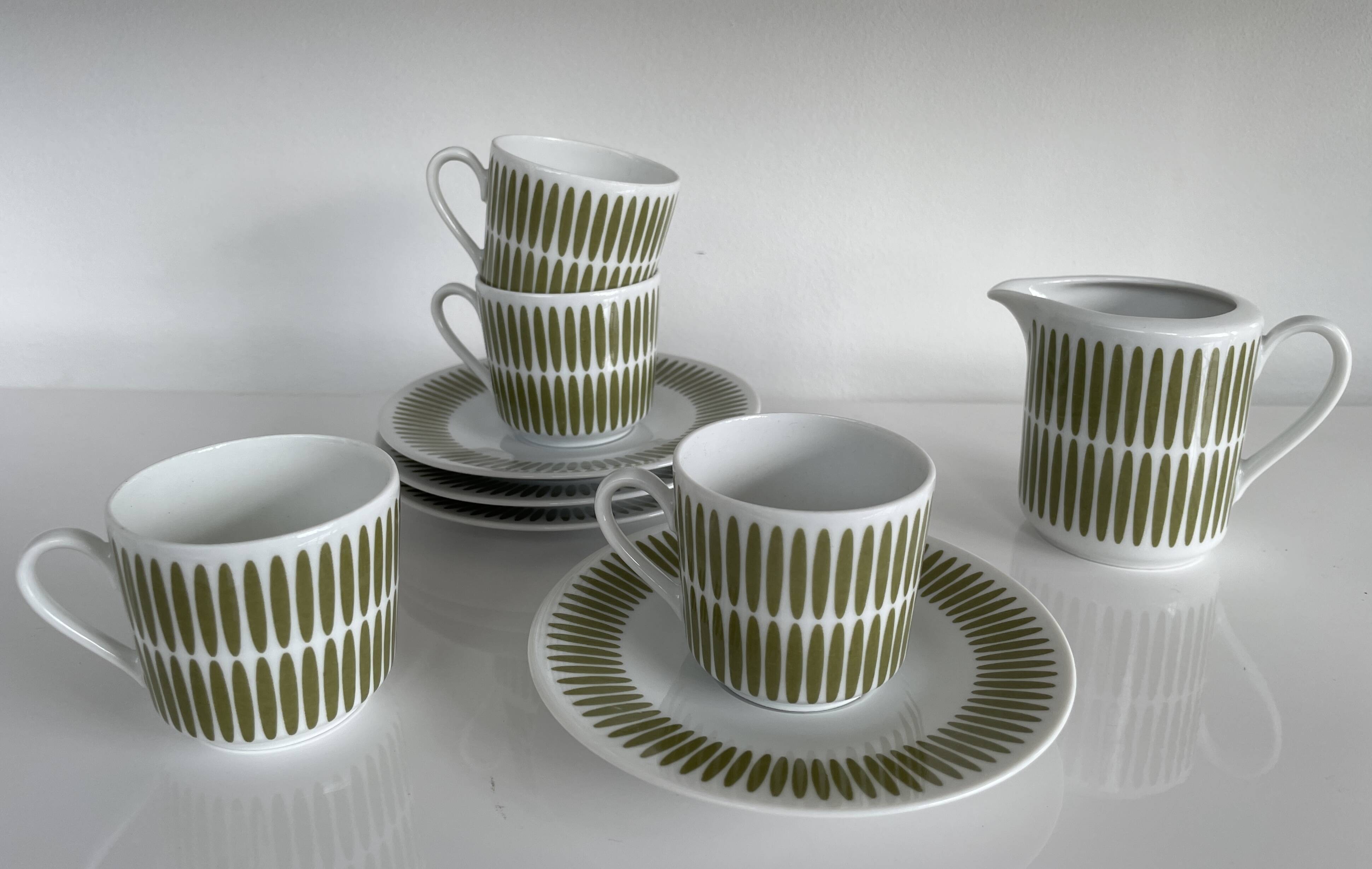 Scandinavian graphic style coffee service