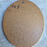 Golden oval mirror 34x28cm