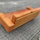 Danish Modern Mid Century Vintage Cognac Leather Sofa