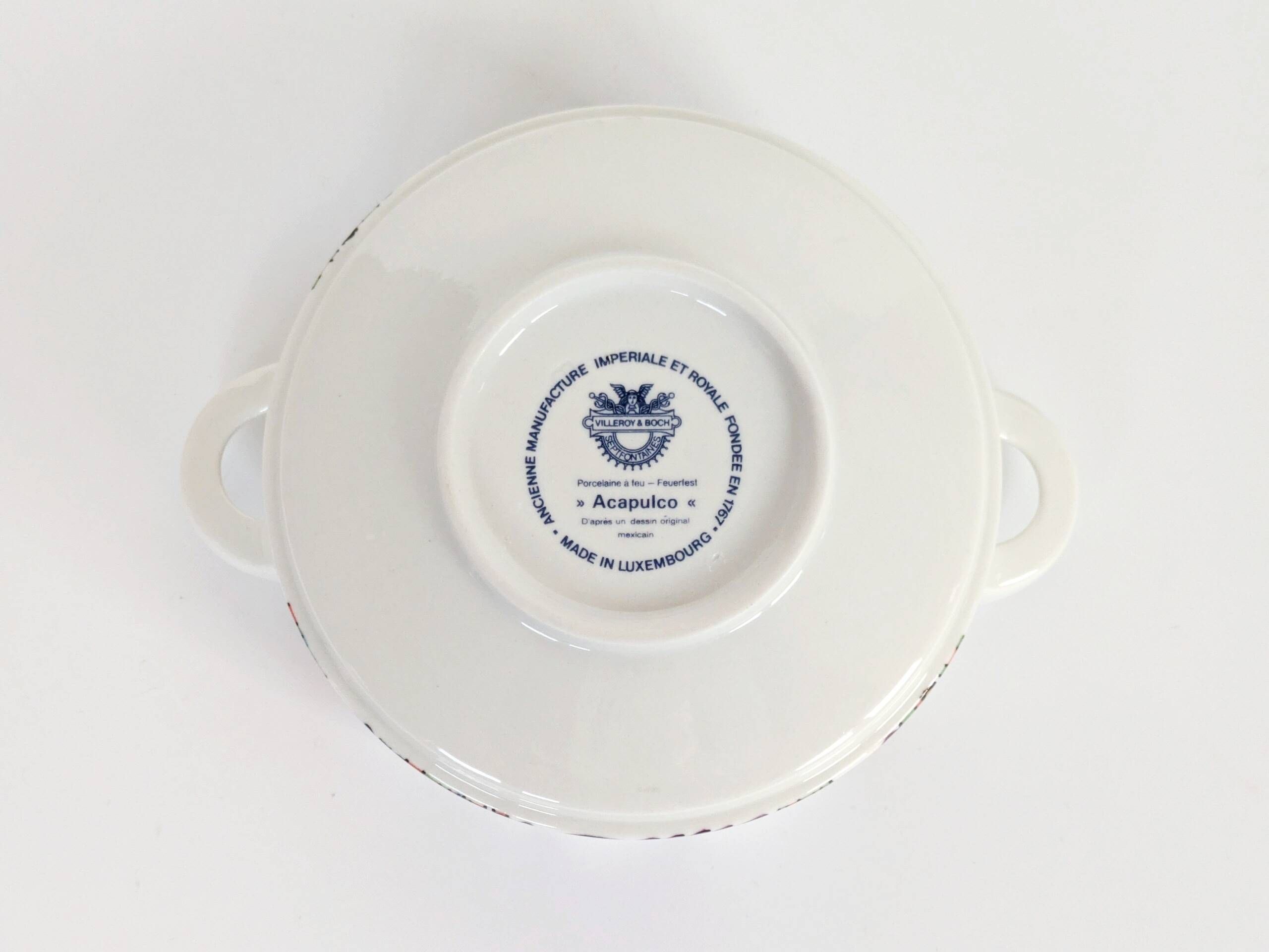 Set of 2 vintage “Acapulco” bowls by Villeroy & Boch with handles