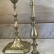 Pair of 19th century brass candlesticks