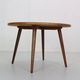 Scandinavian modern teak round coffee table, 1960's denmark