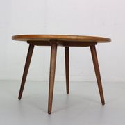Table basse ronde scandinave en teck moderne, Danemark des années 1960
